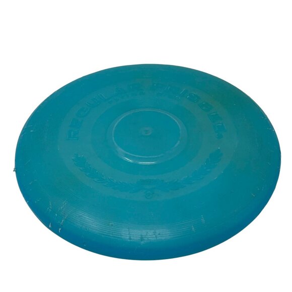 Vintage Wham-O Regular Frisbee Flying Disc 9" Aqua Blue Plastic Toy 1970s - Picture 10 of 14
